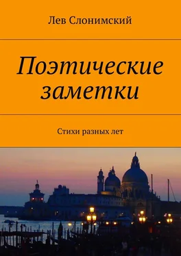 Лев Слонимский Поэтические заметки. Стихи разных лет обложка книги