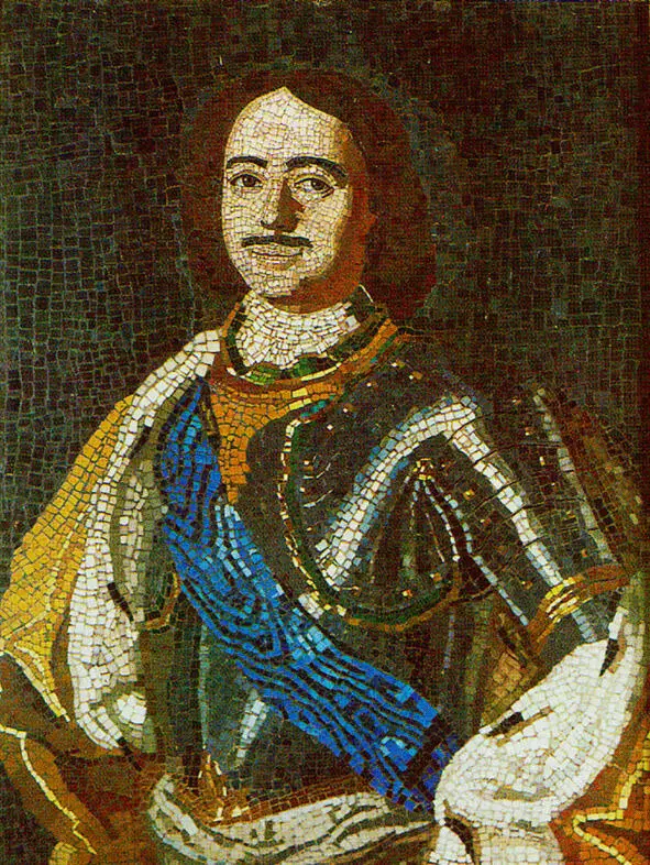 Peter I Mosaik Es wurde von M V Lomonosov rekrutiert 1754 Seit 1725 wenn - фото 2