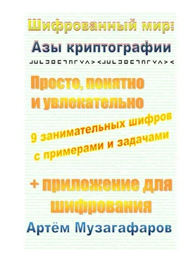 Артём Музагафаров Шифрованный мир: азы криптографии. Просто, понятно и увлекательно обложка книги