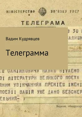 Вадим Кудрявцев Телеграмма обложка книги