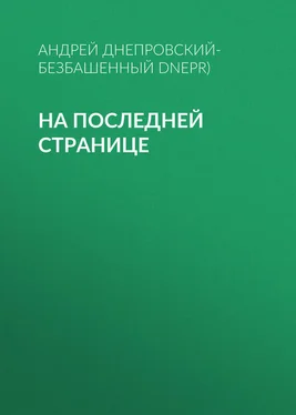 Андрей Днепровский-Безбашенный (A.DNEPR) На последней странице обложка книги