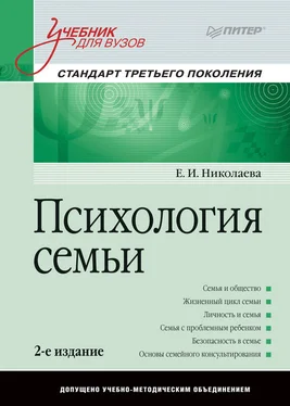 Елена Николаева Психология семьи. Учебник для вузов обложка книги