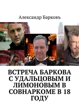 Александр Барковъ Встреча Баркова с Удальцовым и Лимоновым в Совнаркоме в 18 году обложка книги