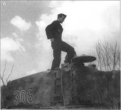 А Башня танка Тигр I с тактическим номером 308 номер красный с белой - фото 64