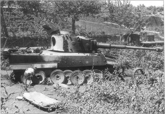 Тигр I подбитый в местечке Пизано Pisano на острове Сицилия Август 1943 - фото 96