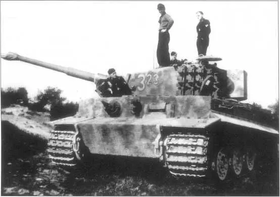 Тигр I под номером 323 на тактических занятиях в Голландии Апрель 1944 - фото 98