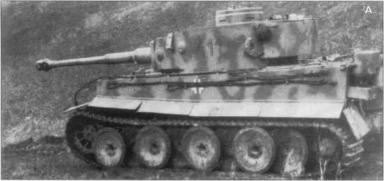 AС Танк Тигр I номер 411 Окантовка номера черная Советскогерманский - фото 180