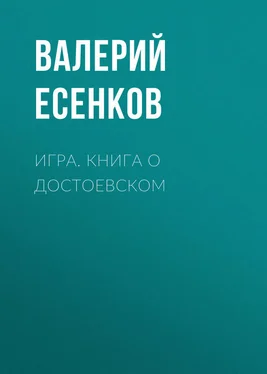 Валерий Есенков Игра. Книга о Достоевском обложка книги