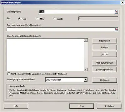 Abb 123Das jungfräulicheSolverFenster Die wichtigsten Elemente die Sie in - фото 29
