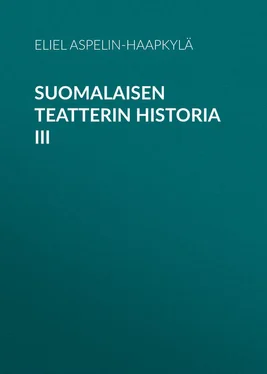 Eliel Aspelin-Haapkylä Suomalaisen teatterin historia III