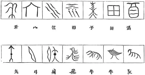 Fig 31 Early Chinese Hieroglyphics In comparison with the vast epochs of - фото 37