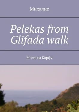 Михалис Pelekas from Glifada walk. Места на Корфу обложка книги