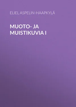 Eliel Aspelin-Haapkylä Muoto- ja muistikuvia I
