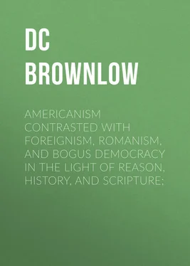 William Brownlow Americanism Contrasted with Foreignism, Romanism, and Bogus Democracy in the Light of Reason, History, and Scripture; обложка книги
