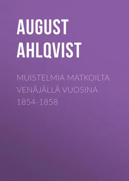 August Ahlqvist Muistelmia matkoilta Venäjällä vuosina 1854-1858