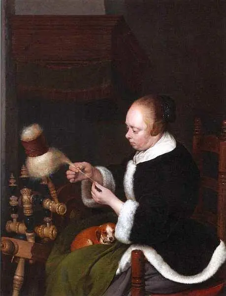 Герард Терборх Младший 16171681 Пряха 1652 Дерево масло 336x286 На - фото 29