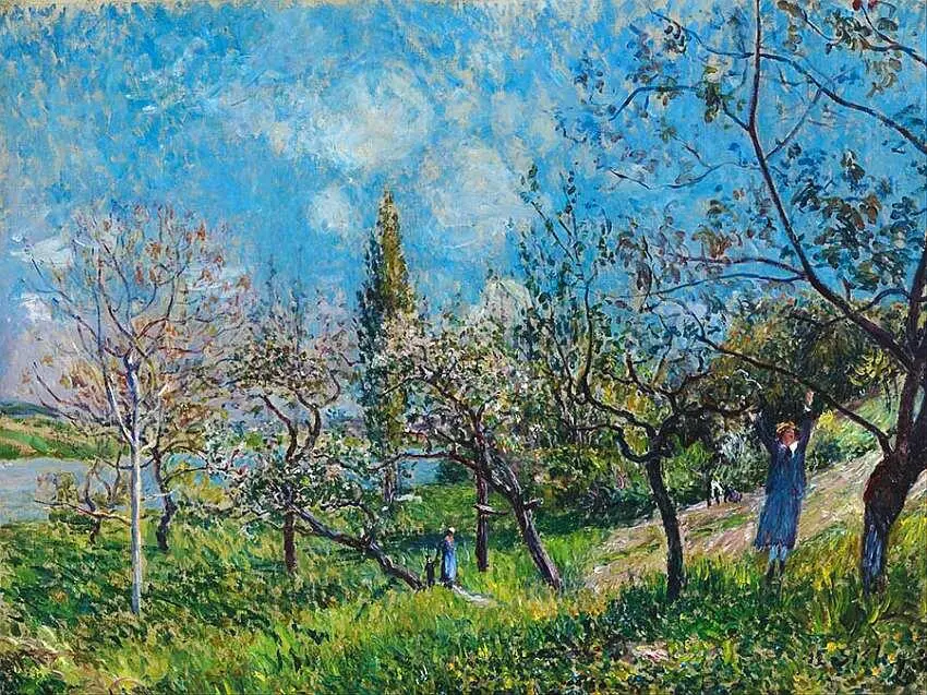 Альфред Сислей 18391899 Сад весной До 1881 Холст масло 54x72 Отец - фото 63
