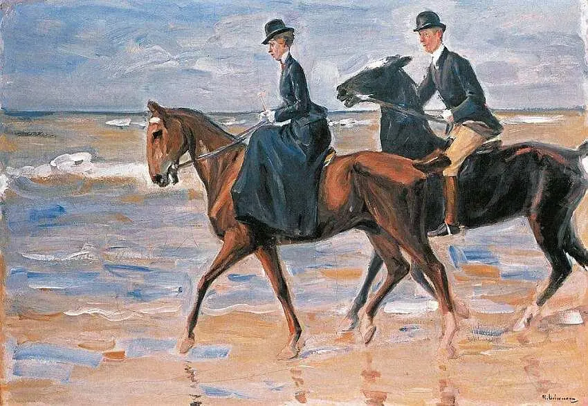 Макс Либерман 18471935 Конная прогулка по пляжу 1903 Холст масло 725x101 - фото 48