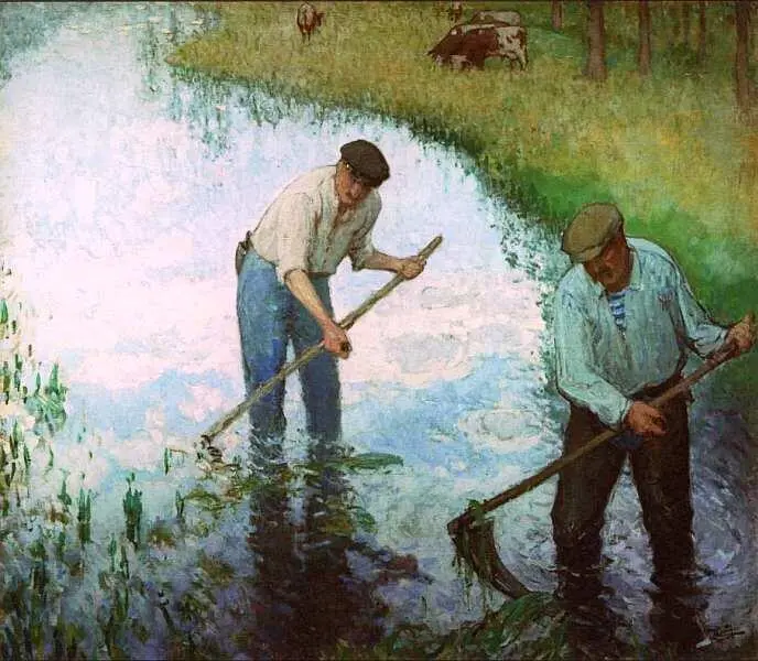 Пьер Эжен Монтезин 18741946 Крестьяне на берегу 1930 Холст масло 145x166 - фото 78