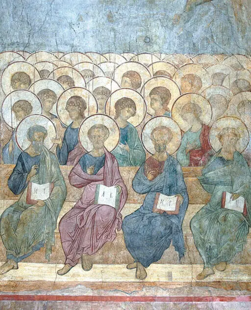Андрей Рублев Фреска Страшный суд 1408 г Успенский собор во Владимире - фото 49