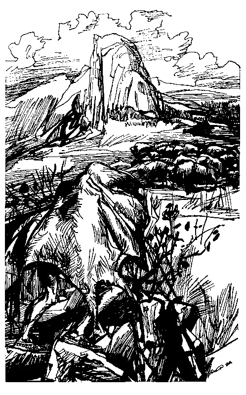 Взяв шкуру бизона он спустился в ложбину пересек ее и поднявшись по отлогому - фото 15