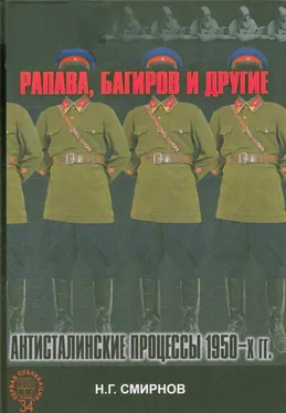 Николай Смирнов Рапава, Багиров и другие. Антисталинские процессы 1950-х гг. обложка книги