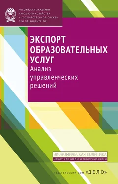 Елена Полушкина Экспорт образовательных услуг. Анализ управленческих решений обложка книги