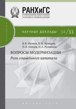 Владимир Комаров Вопросы модернизации. Роль социального капитала обложка книги