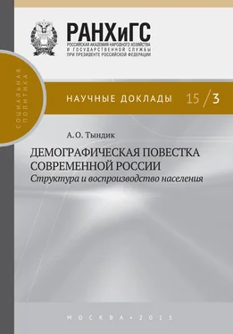 Алла Тындик Демографическая повестка современной России: структура и воспроизводство населения обложка книги
