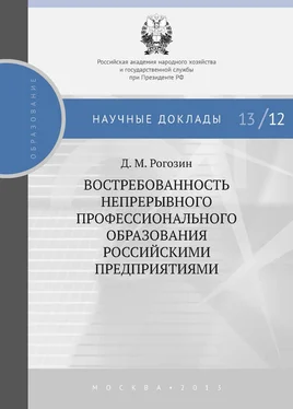 Дмитрий Рогозин Востребованность непрерывного профессионального образования российскими предприятиями обложка книги