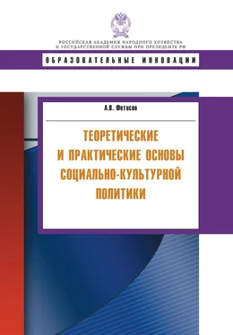 Андрей Фетисов Теоретические и практические основы социально-культурной политики обложка книги