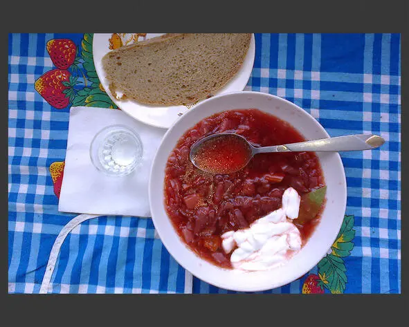 Another fine hot snack for alcohol borsch soup I also conducted all points - фото 3