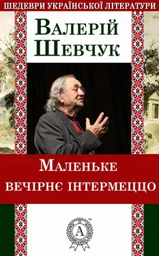 Валерій Шевчук Маленьке вечірнє інтермеццо обложка книги