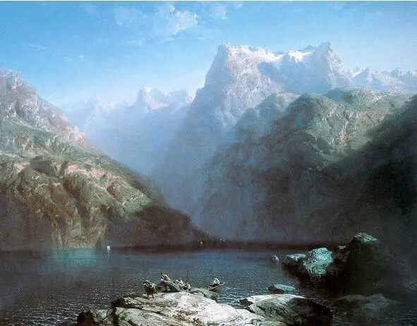 Alexandre Calame Vierwaldstättersee Blaue Sinfonie 1855 Allen Zuwanderern - фото 1