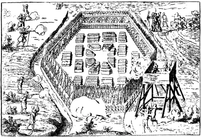 Французы осаждают индейское селение в Канаде Со старинного рисунка - фото 83