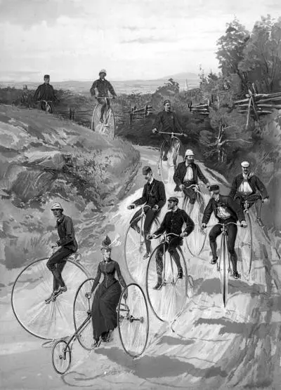 Велосипедная прогулка 1897 г Неизвестный художник Изобретение Мишо - фото 4