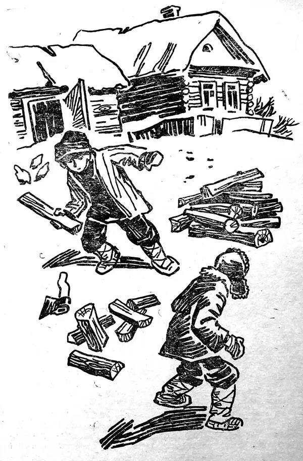 У себя во дворе я снегом смыл с лица кровь Но когда вошел в избу мать на меня - фото 7