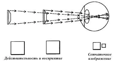 Рис 116Константность величины Изображение объекта на сетчатке уменьшенного - фото 32