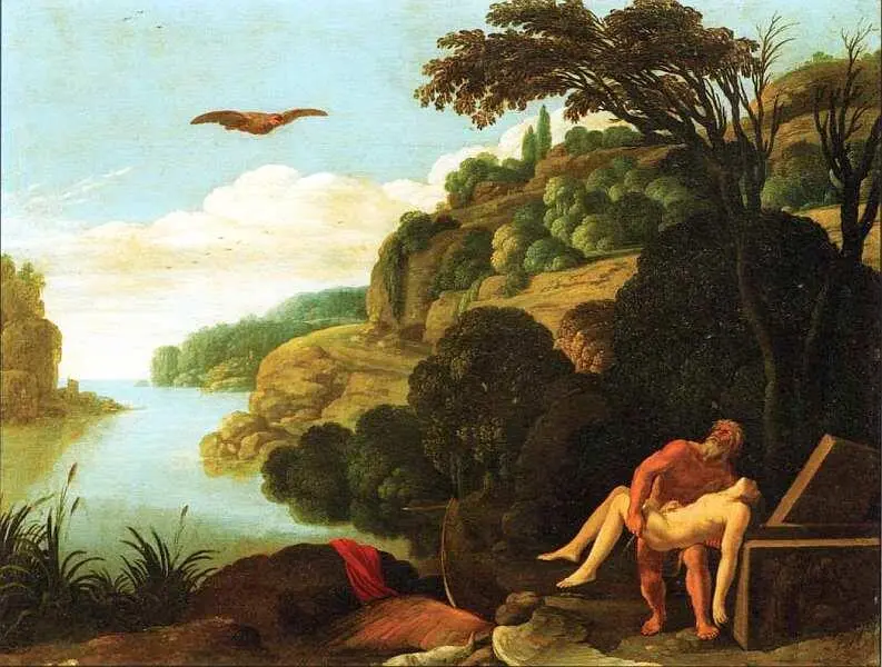 Карло Сарачени 15791620 Похороны Икара 16061607 Медь масло 41x535 - фото 51