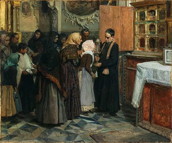 Хоакин Соролья 18631923 Целование мощей 1893 Холст масло 1035x1255 - фото 57