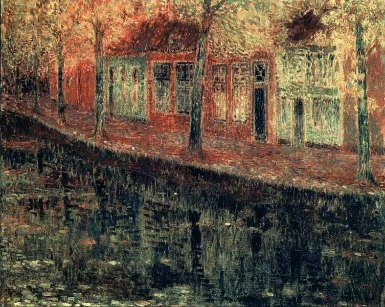 Анри ле Сидане 18621939 Канал Брюгге 1899 Холст масло 605x73 Анри ле - фото 58