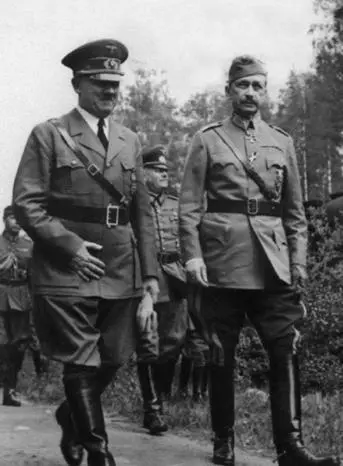 Adolf Hitler and Field Marshal Mannerheim when Hitler visited Finland on June - фото 5