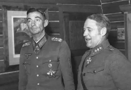 Generaloberst Eduard Dietl and Colonel Oiva Willamo head of the Finnish - фото 21