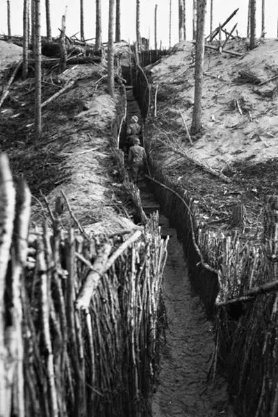 The trench leading to a famous battlefield Sormenkärki Ollila May 1944 - фото 22