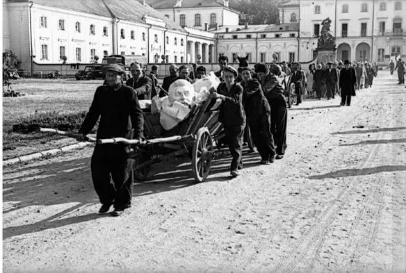 Local civilians remove a statue of Stalin only recently erected in Białystok - фото 35