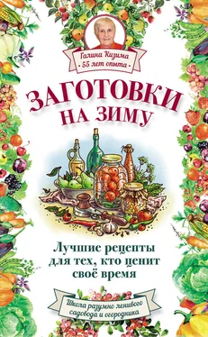 Галина Кизима Заготовки на зиму. Лучшие рецепты для тех, кто ценит свое время обложка книги