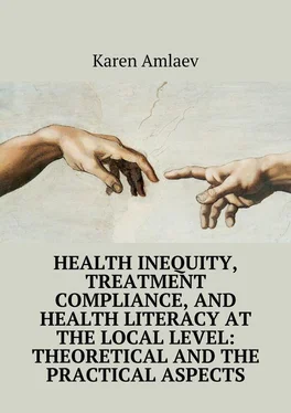 Karen Amlaev Health inequity, treatment compliance, and health literacy at the local level: theoretical and practical aspects обложка книги