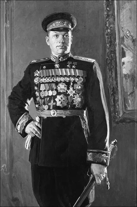 Маршал СССР КК Рокоссовский Художник КД Китайка Конец 1940х гг За - фото 36