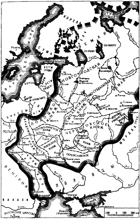 Карта 1 Общая схема русских княжеств XII века по ИА Голубцову Всё - фото 2