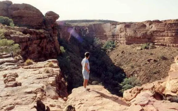 The view at Kings Canyon 1992 My friend Gerald at a No Speed Limit sign just - фото 28